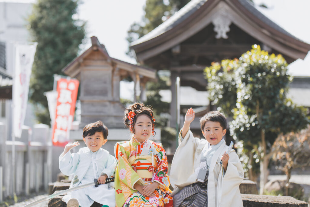 7歳5歳七五三のロケーション撮影