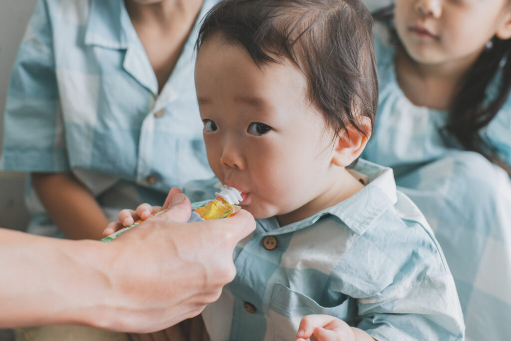 休憩中の1歳バースデーフォト