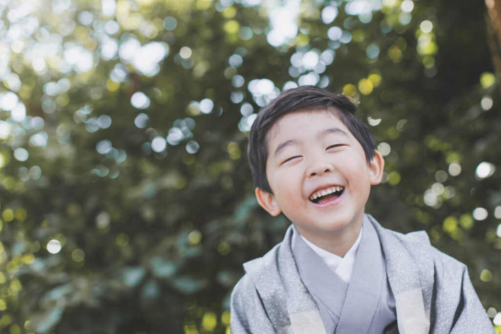 5歳男の子の七五三着物姿(小山市フォトスタジオ撮影)