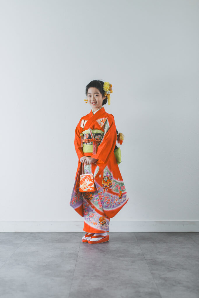 小山市のフォトスタジオで撮影した七五三の着物コーデ例