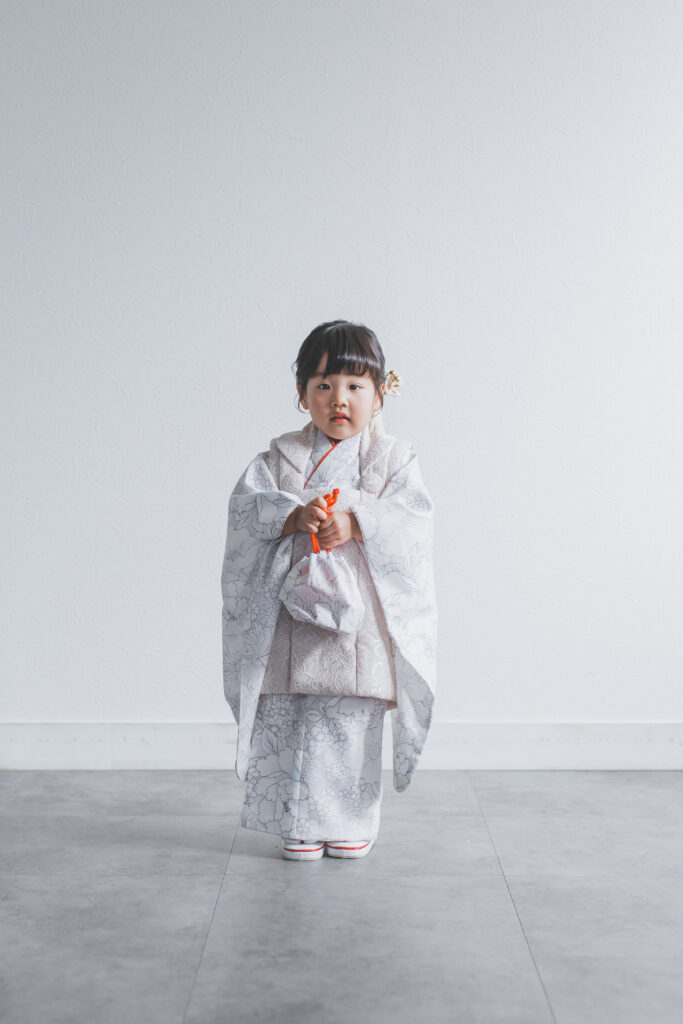 小山市のフォトスタジオで撮影した七五三の着物コーデ例