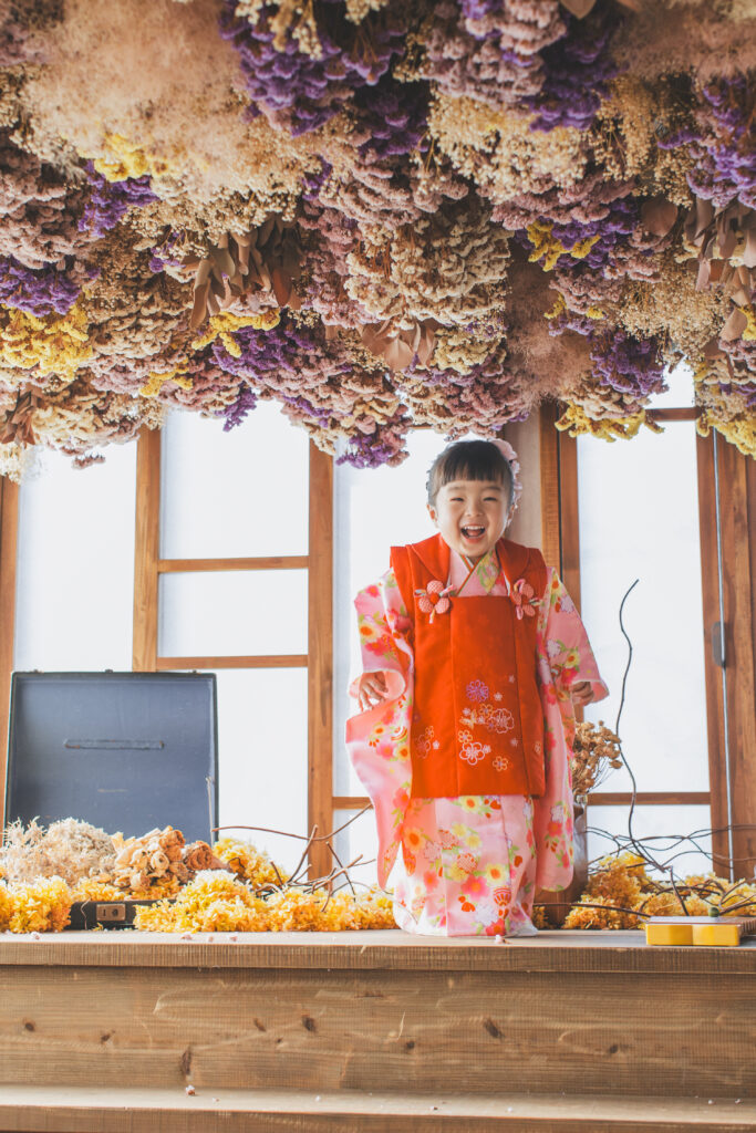 小山市のフォトスタジオで撮影した七五三の着物コーデ例