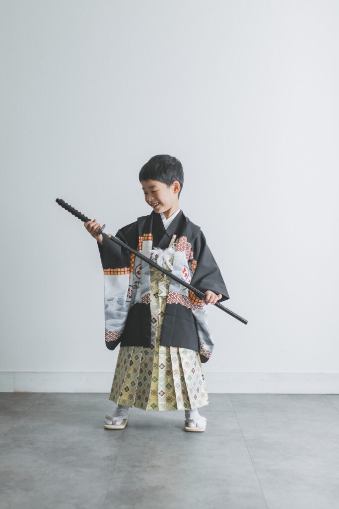 小山市のフォトスタジオで撮影した七五三の着物コーデ例