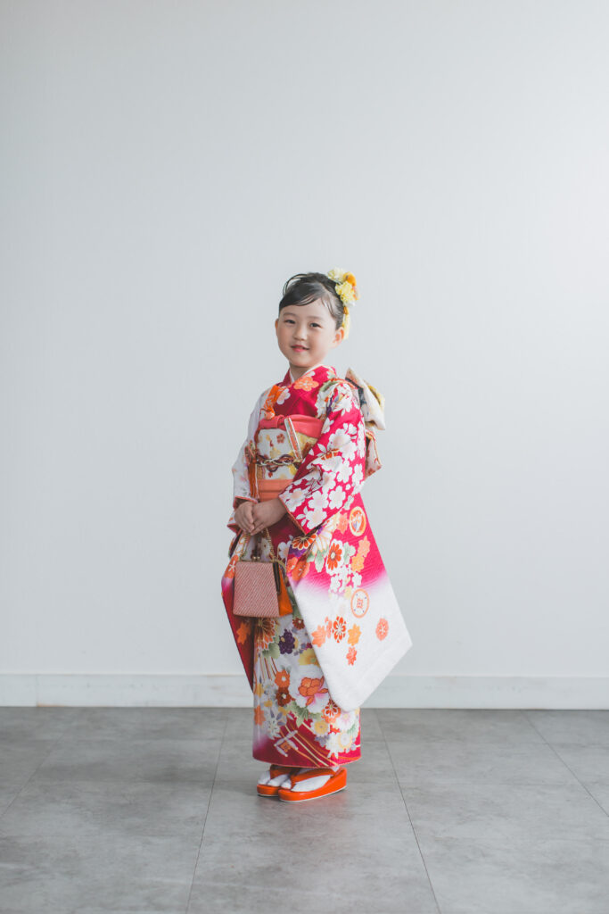 小山市のフォトスタジオで撮影した七五三の着物コーデ例