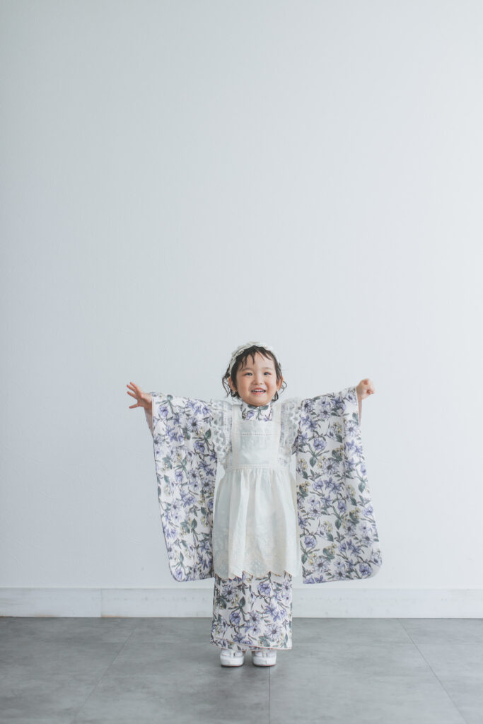 小山市のフォトスタジオで撮影した七五三の着物コーデ例