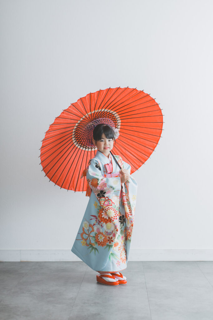 小山市のフォトスタジオで撮影した七五三の着物コーデ例