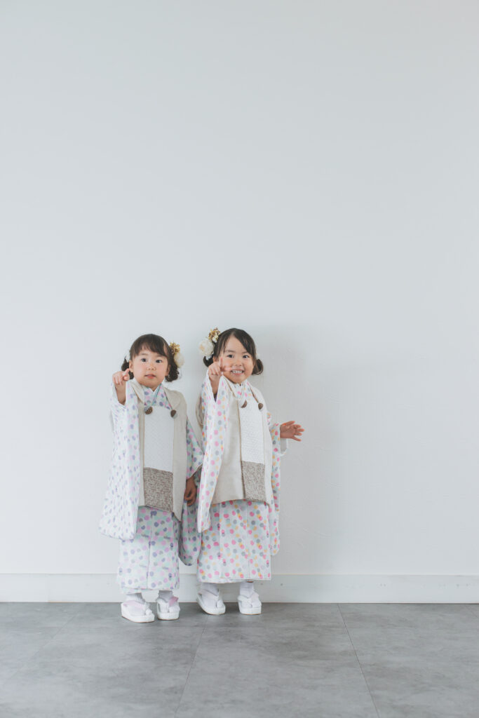 小山市のフォトスタジオで撮影した七五三の着物コーデ例