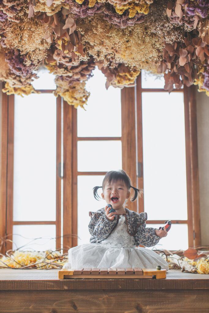 1歳女の子のバースデーフォト 小山市写真スタジオ