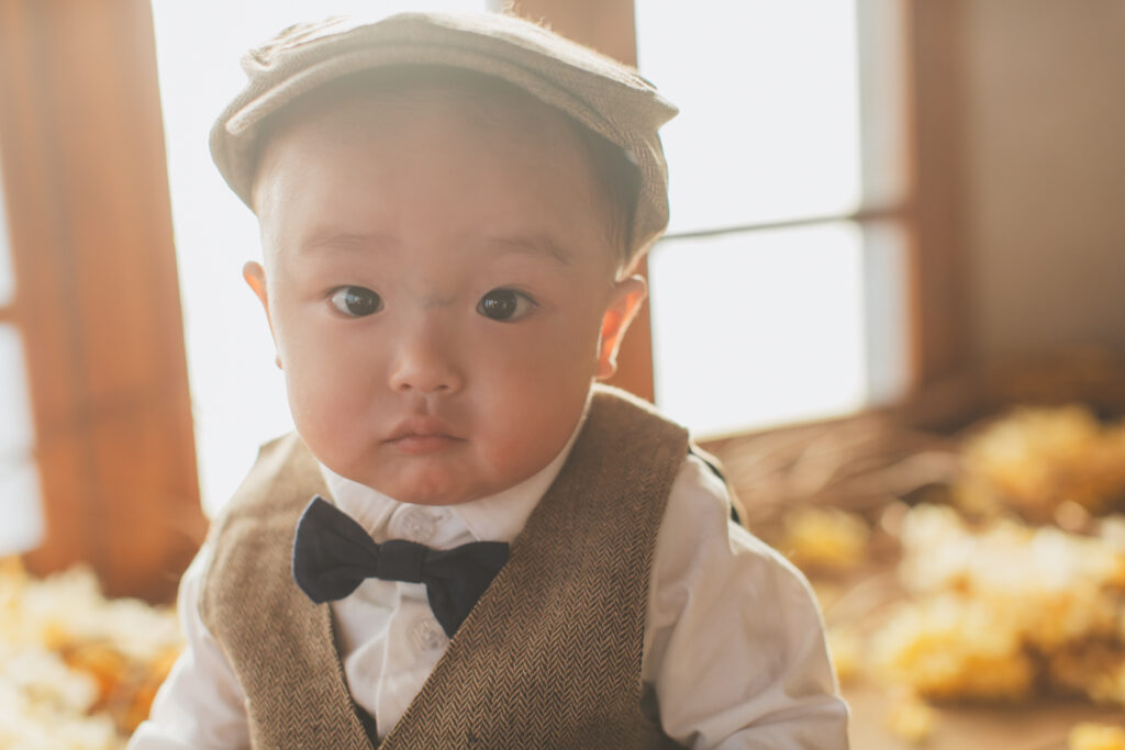 栃木県のおしゃれなフォトスタジオで撮る1歳写真