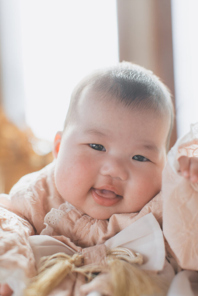生後100日の女の子の100日祝い写真 小山 写真スタジオ