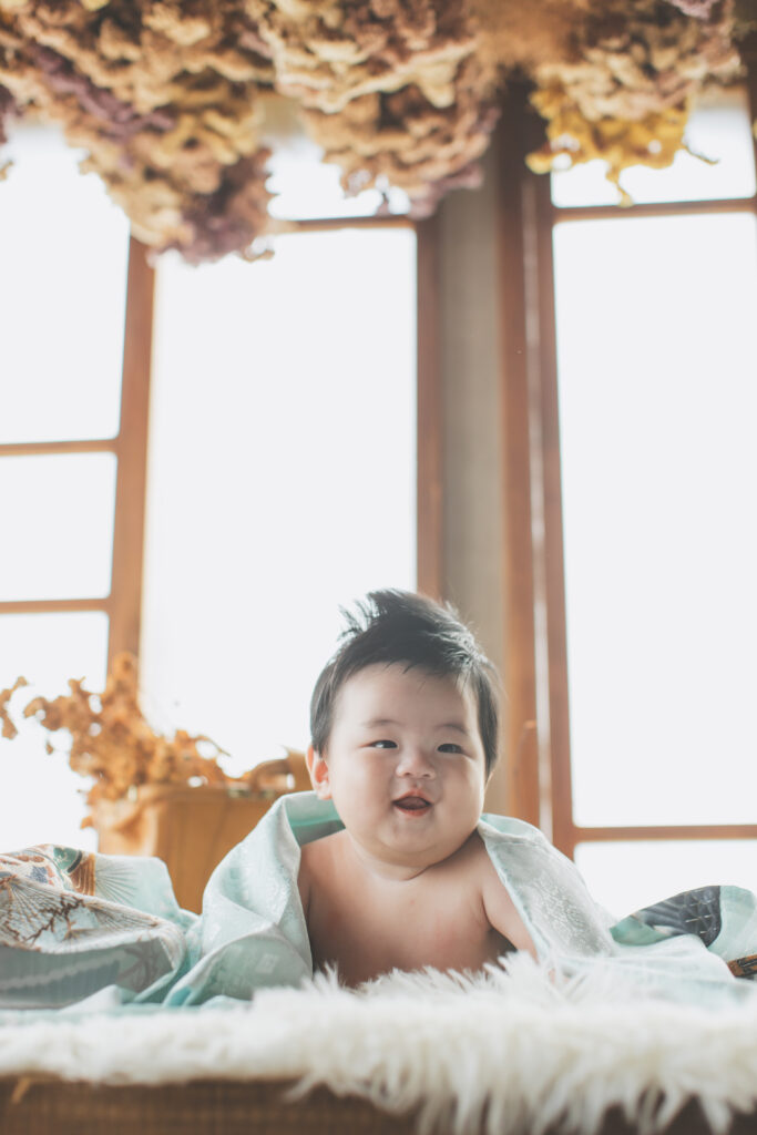 お宮参り後の赤ちゃんフォト|首すわり後の撮影