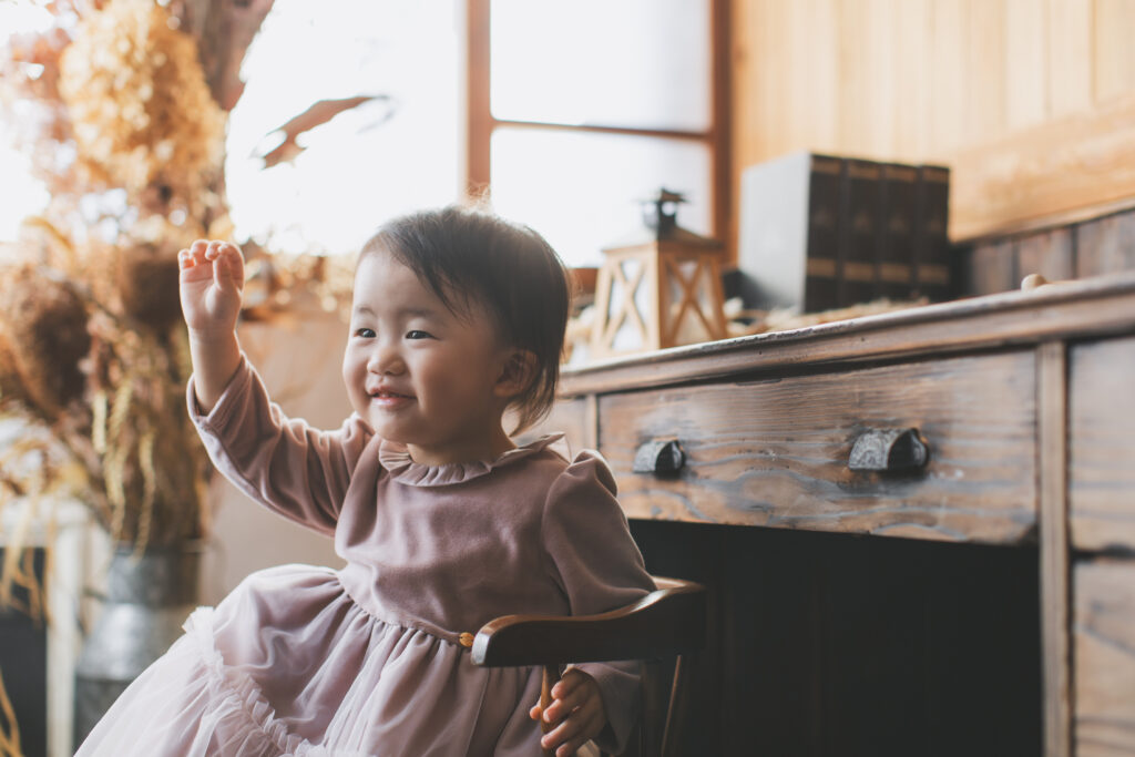 2歳女の子のバースデーフォト 小山市フォトスタジオ