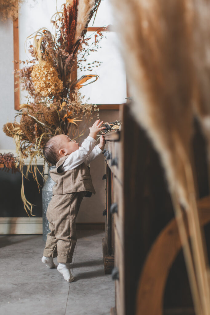 栃木県のおしゃれなフォトスタジオで撮る1歳写真