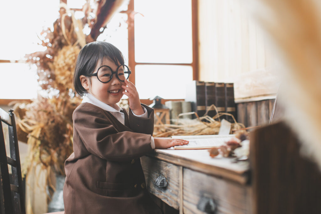 小山市写真スタジオで撮影した入園記念写真