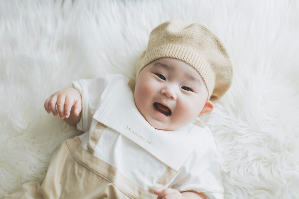 6ヶ月男の子のハーフバースデー写真
