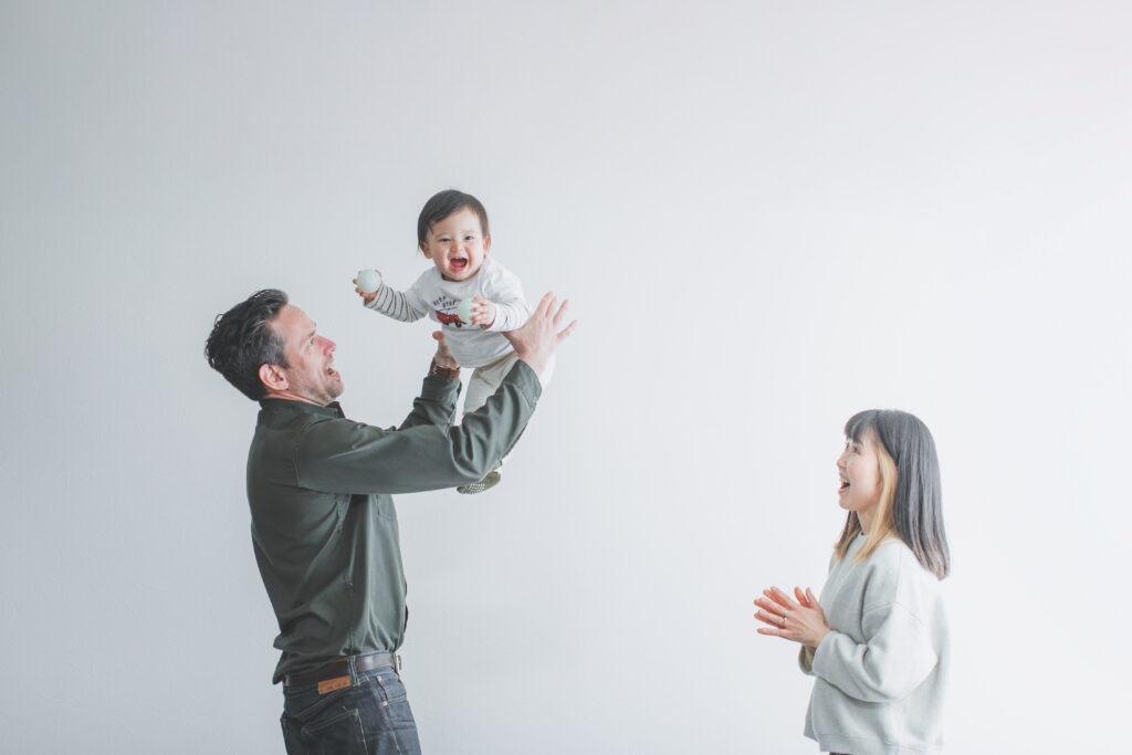 高い高いのバースデー写真