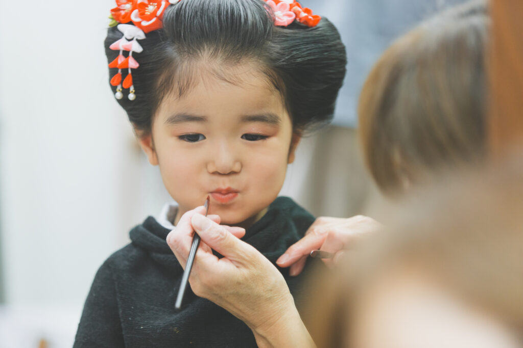 日本髪の七五三写真