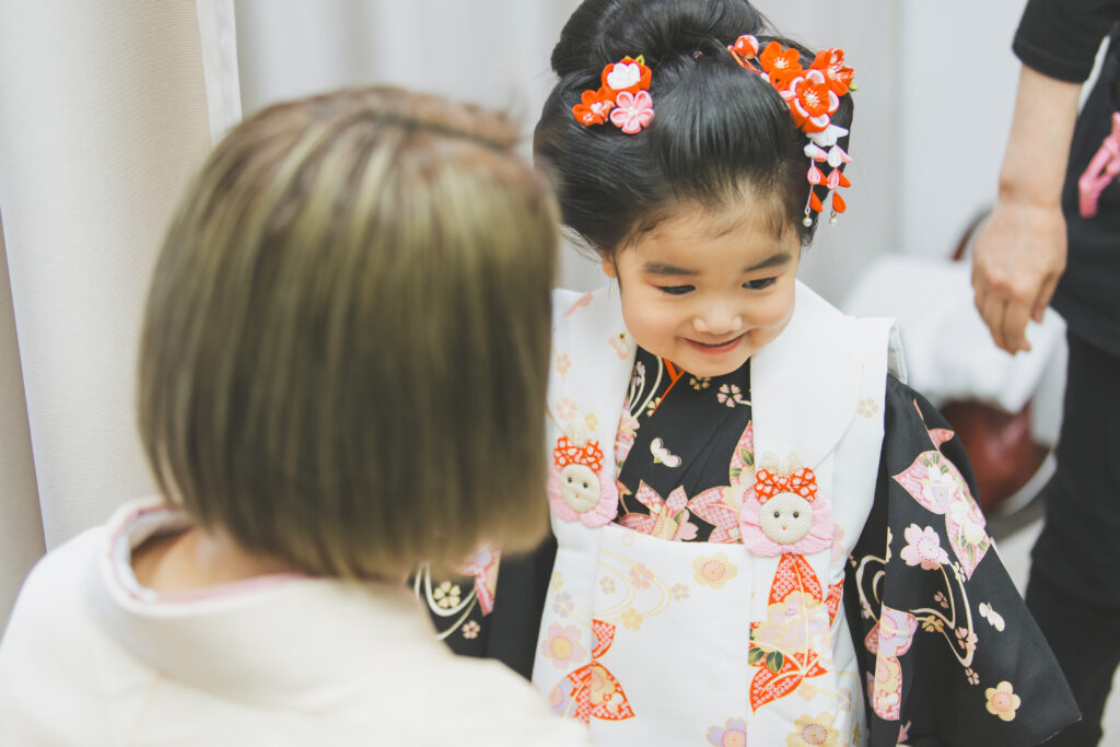 日本髪の七五三写真