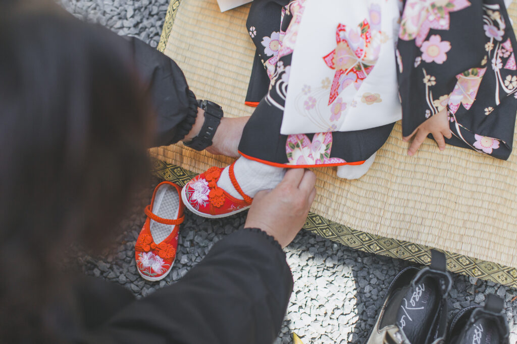 間々田八幡宮での七五三ロケ撮影