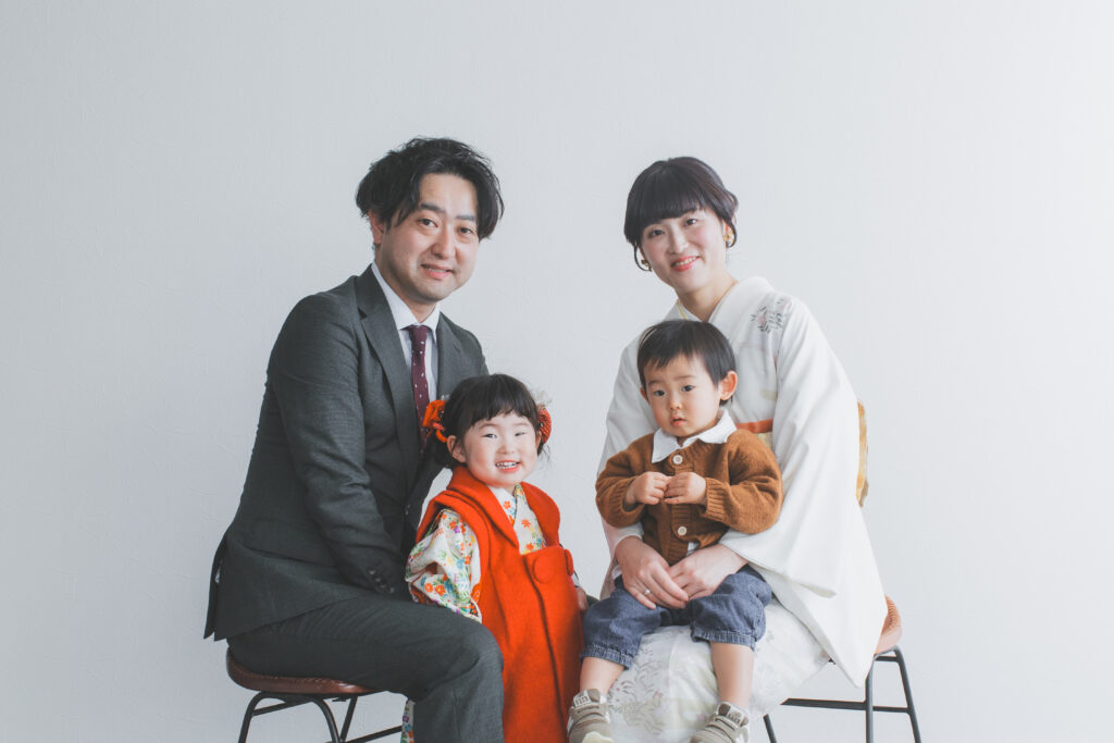 家族での七五三写真