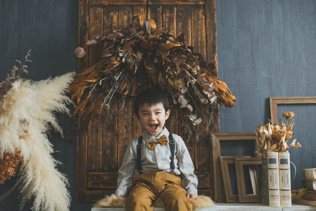小山市 写真スタジオでの誕生日写真