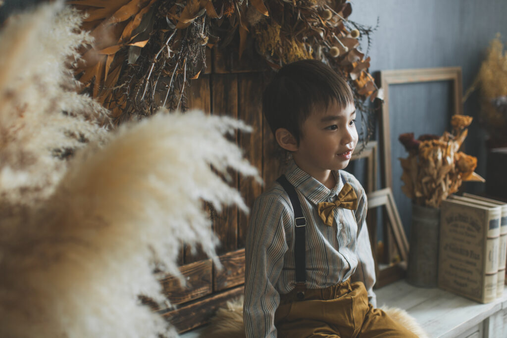 3歳男の子のバースデーフォト