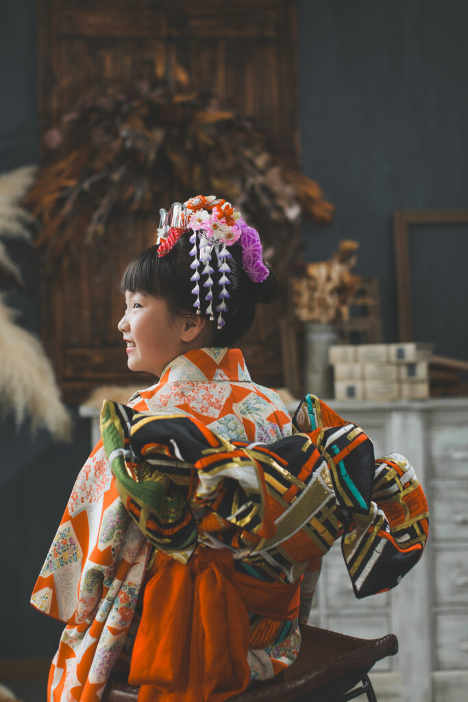 七五三着物姿の女の子