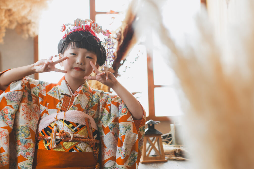 写真館での七五三撮影