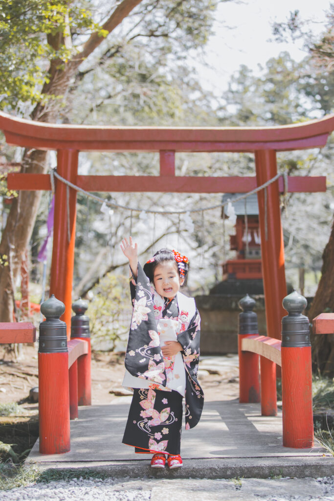 日本髪の七五三写真