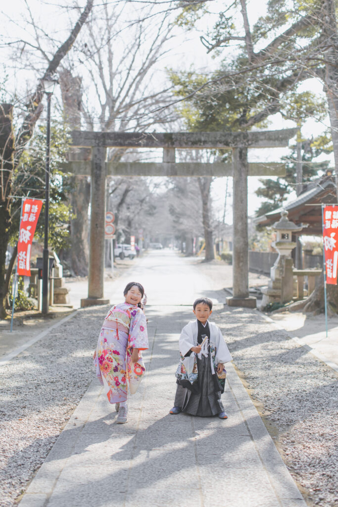 野木神社での七五三ロケーション撮影