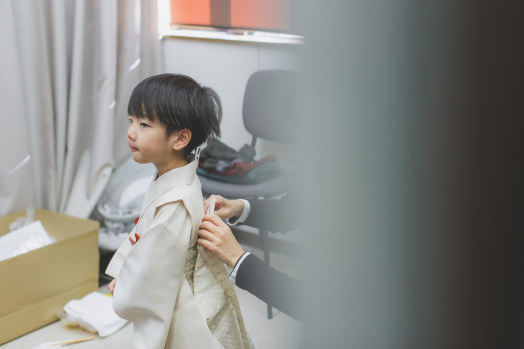 スタジオでの七五三写真