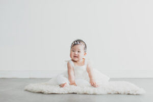 ハーフバースデーの赤ちゃん写真