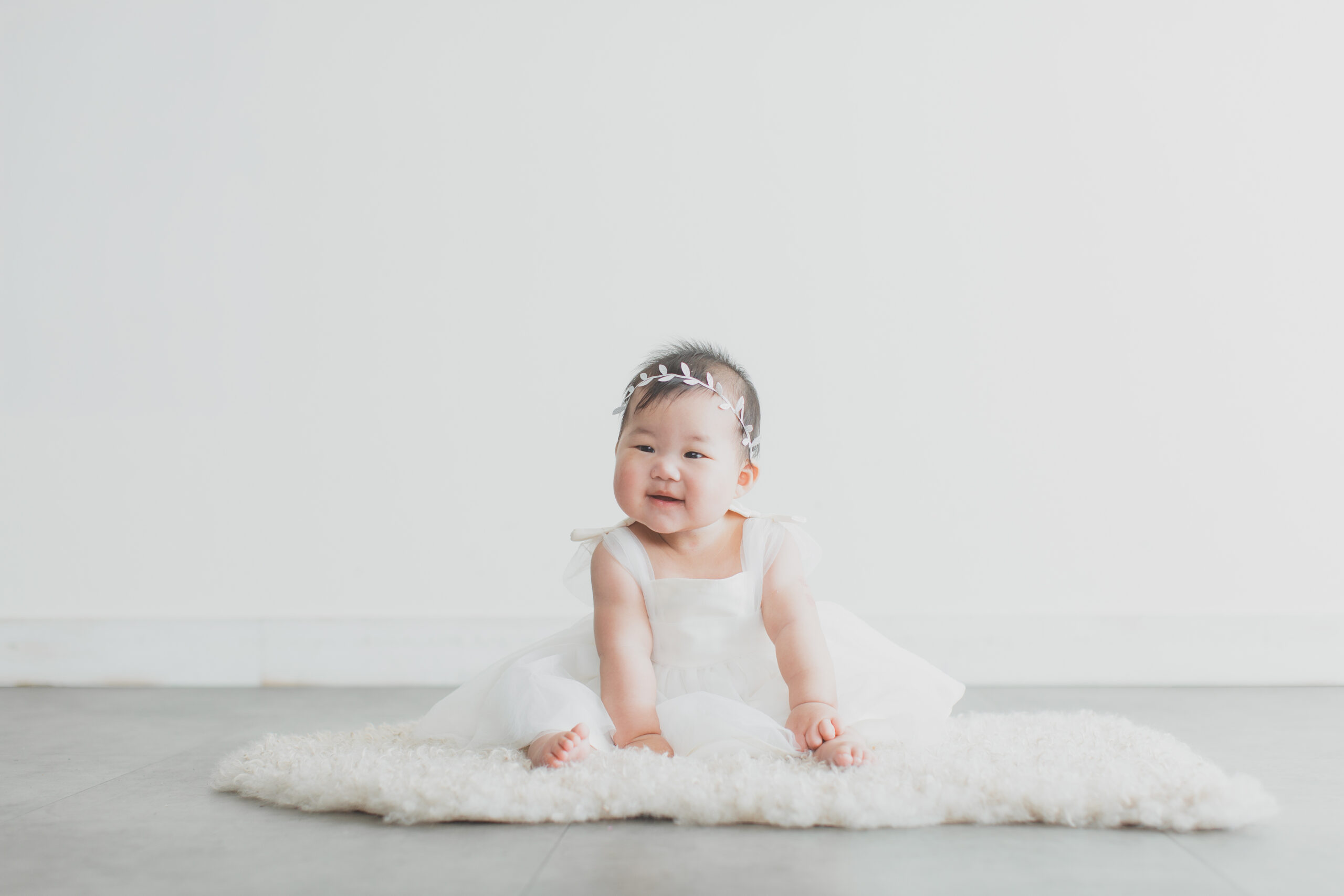 ハーフバースデーの赤ちゃん写真