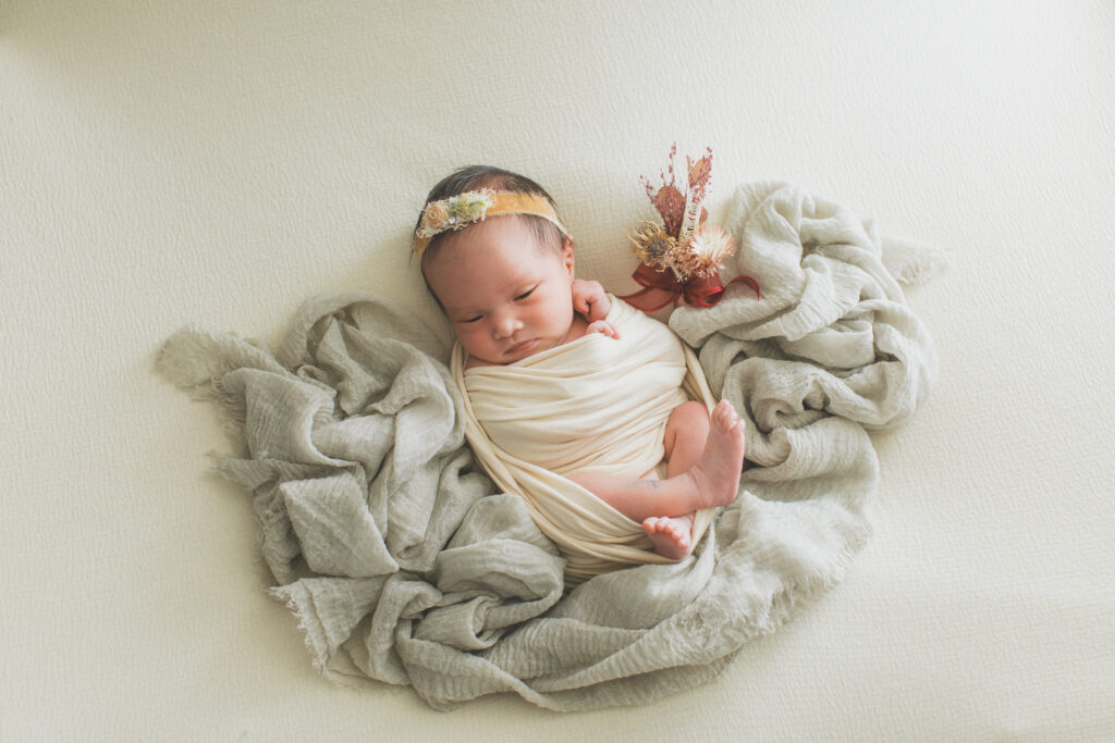 新生児の記念撮影