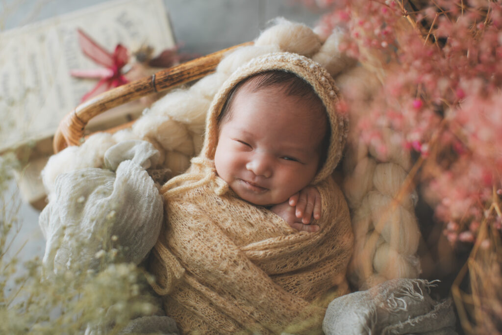 フォトスタジオでのニューボーンフォト