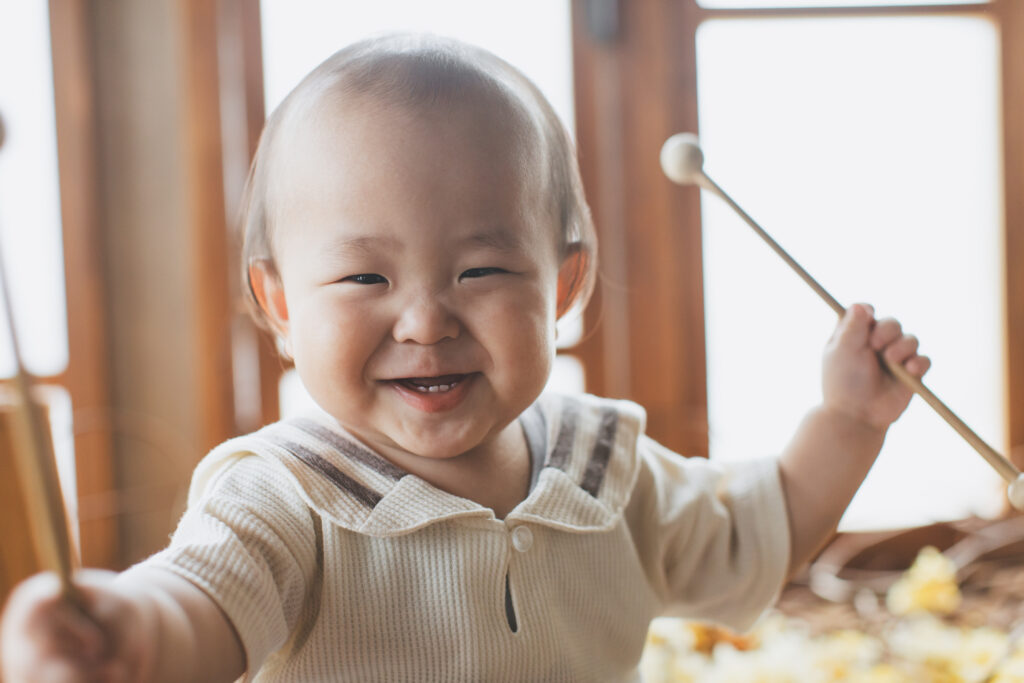 男の子の誕生日写真
