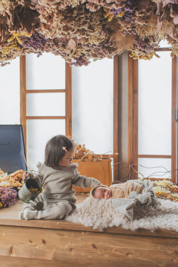 姉妹での記念写真