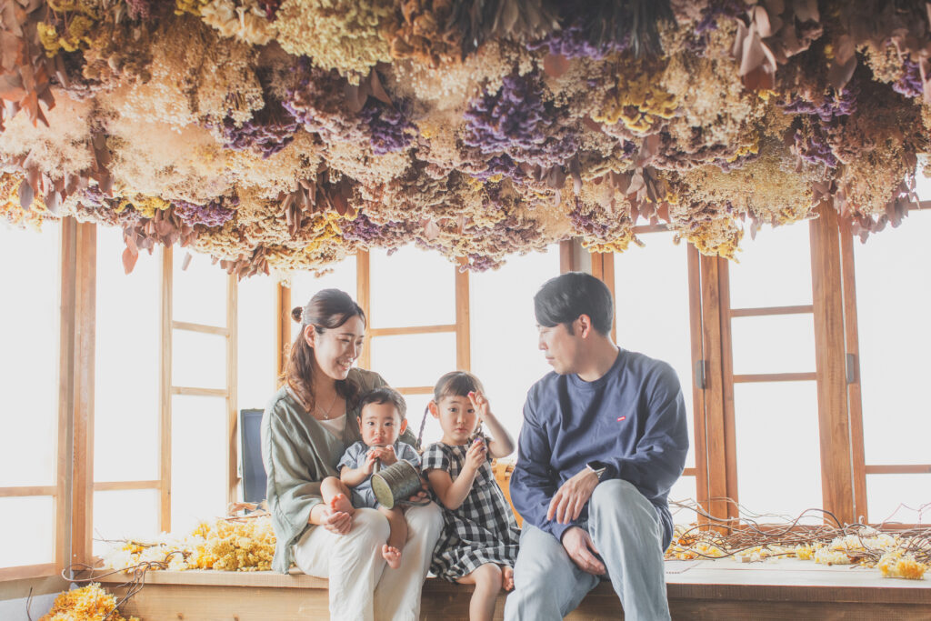 家族でのバースデーフォト