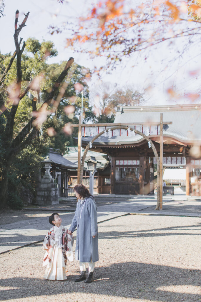 神社での七五三写真