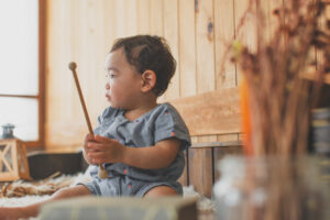 1歳男の子のバースデーフォト