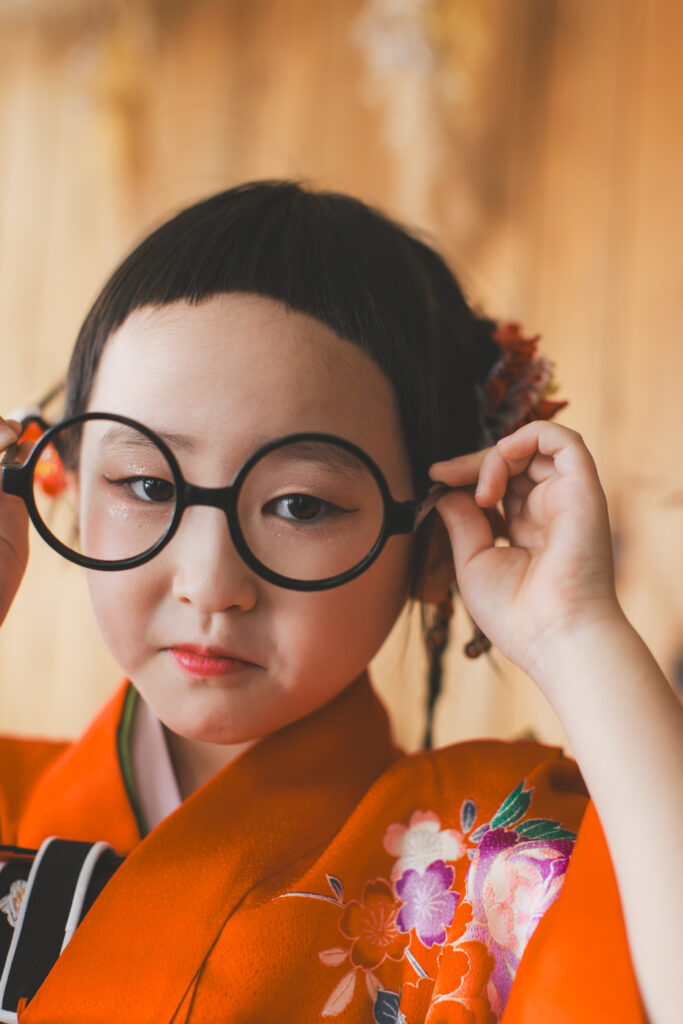 写真館での七五三写真