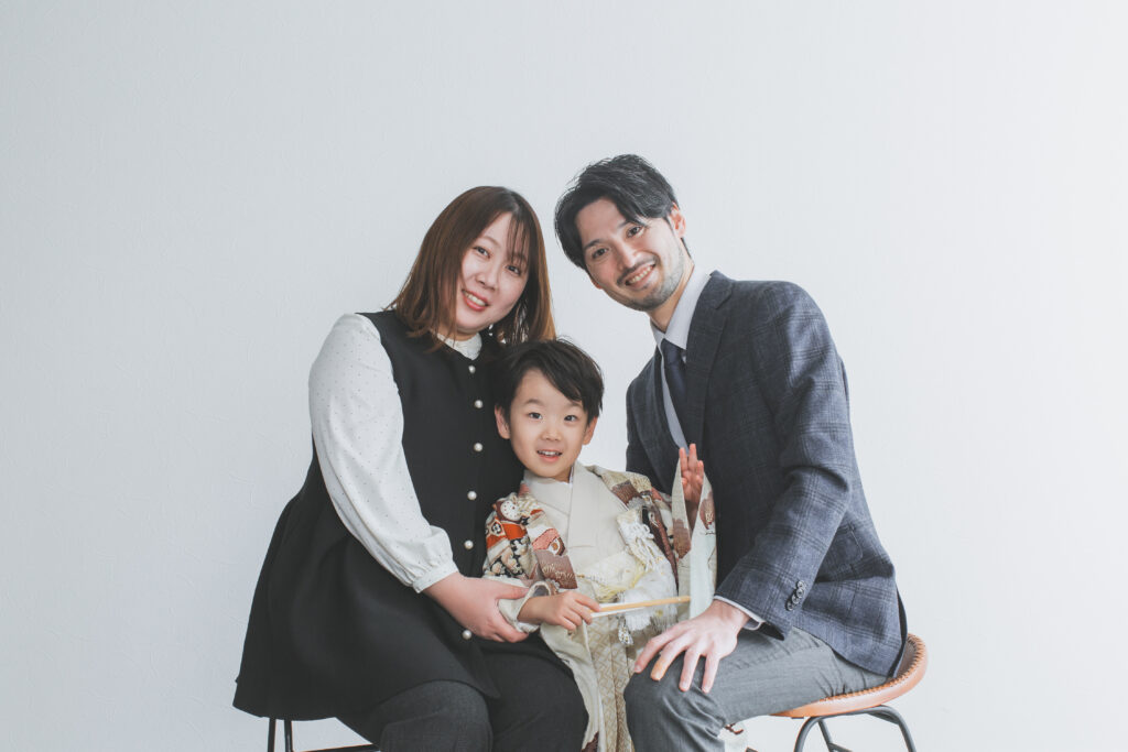 スタジオでの七五三写真