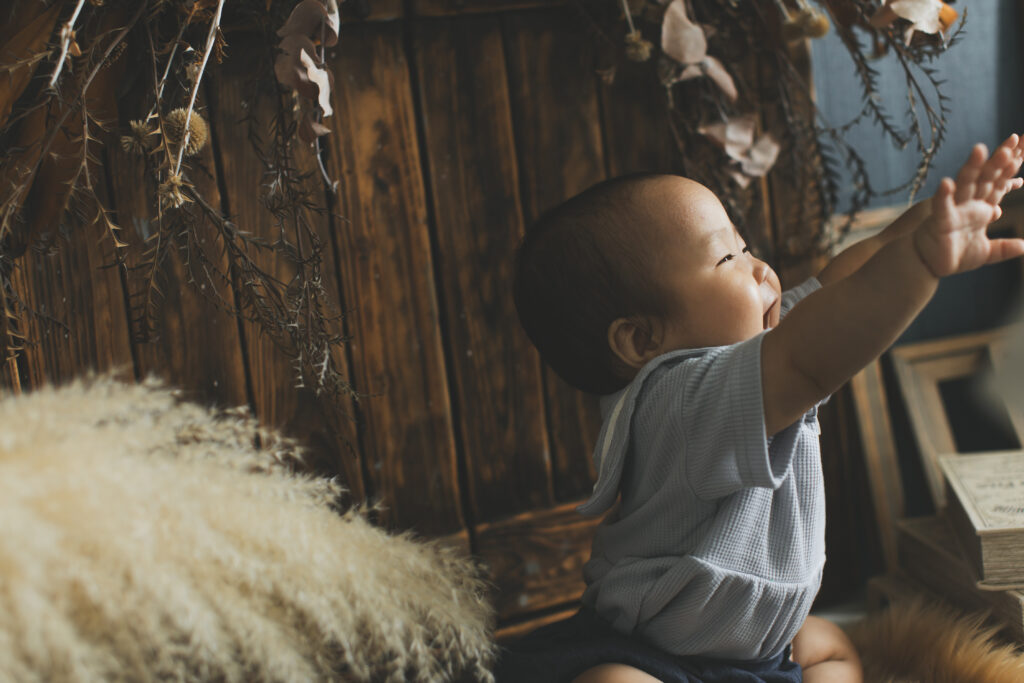 フォトスタジオでの1歳撮影