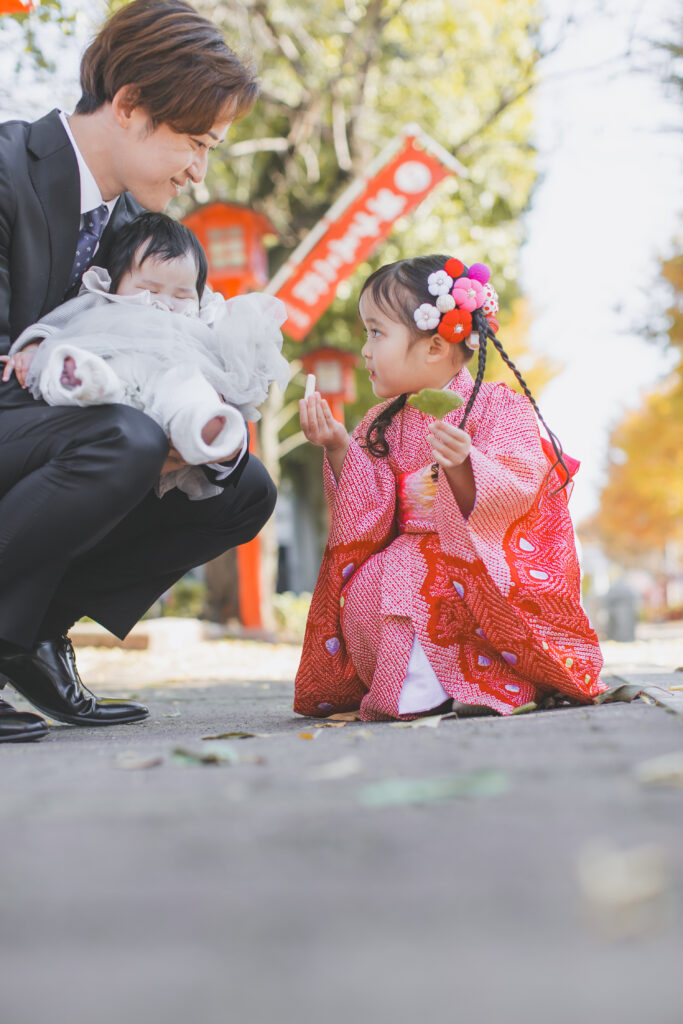 須賀神社での七五三ロケ撮影