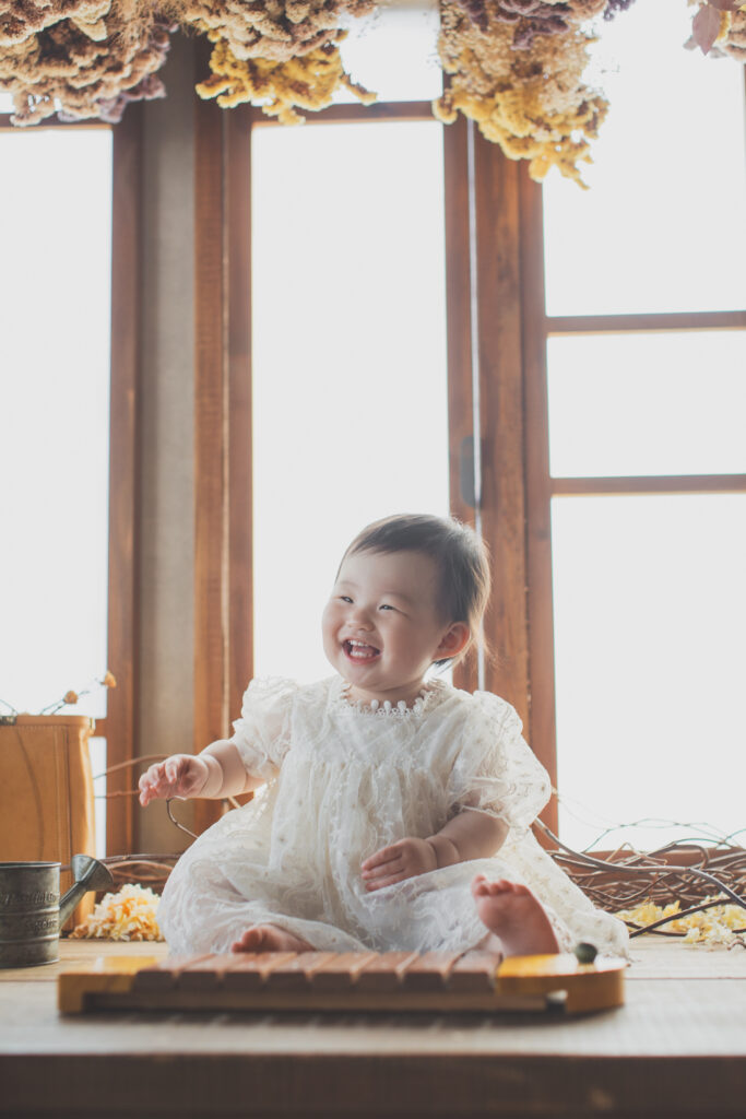 1歳女の子のバースデーフォト