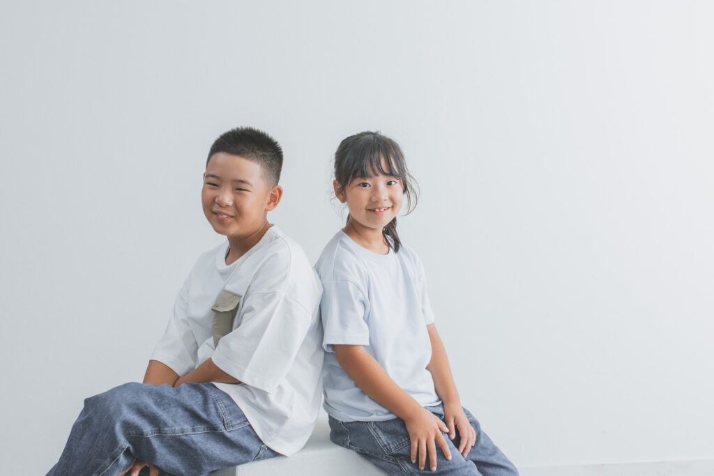 兄妹での家族写真