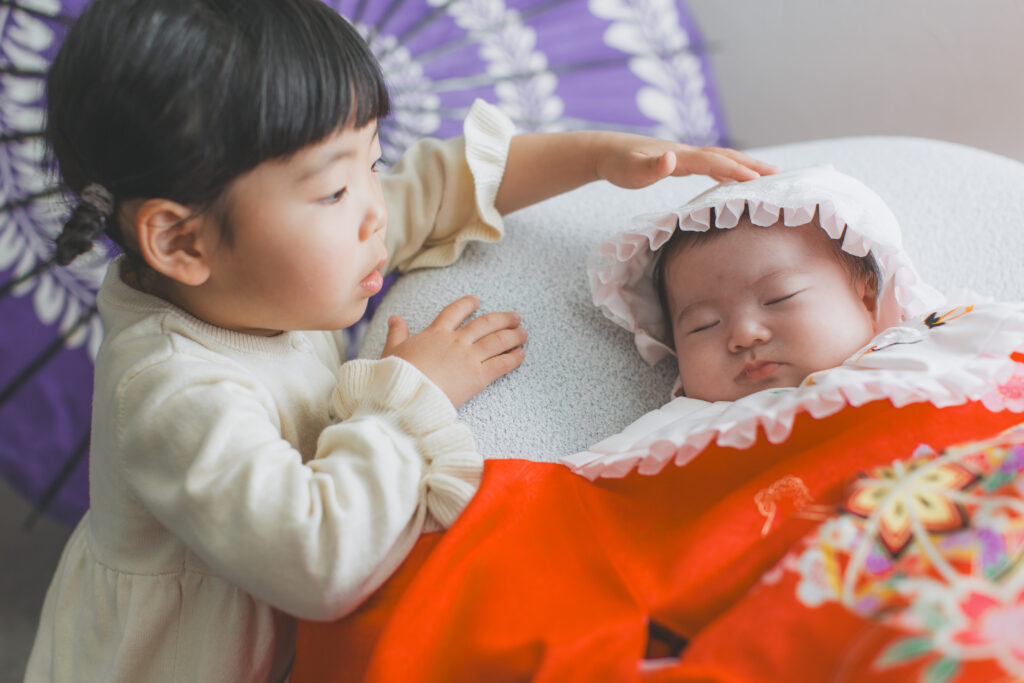 姉妹での記念写真