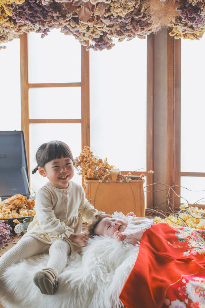 姉妹での記念写真