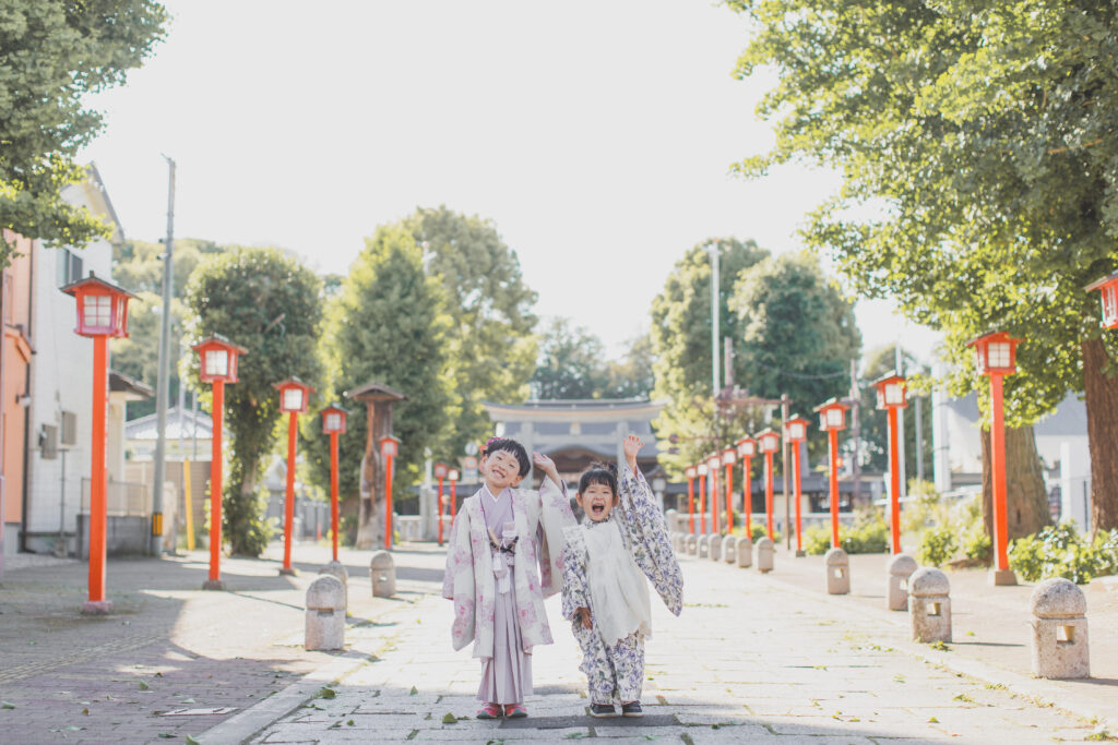 須賀神社での七五三ロケ撮影