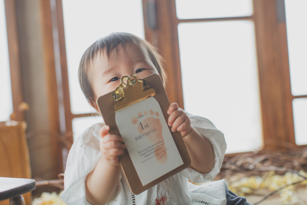 1歳女の子のバースデーフォト